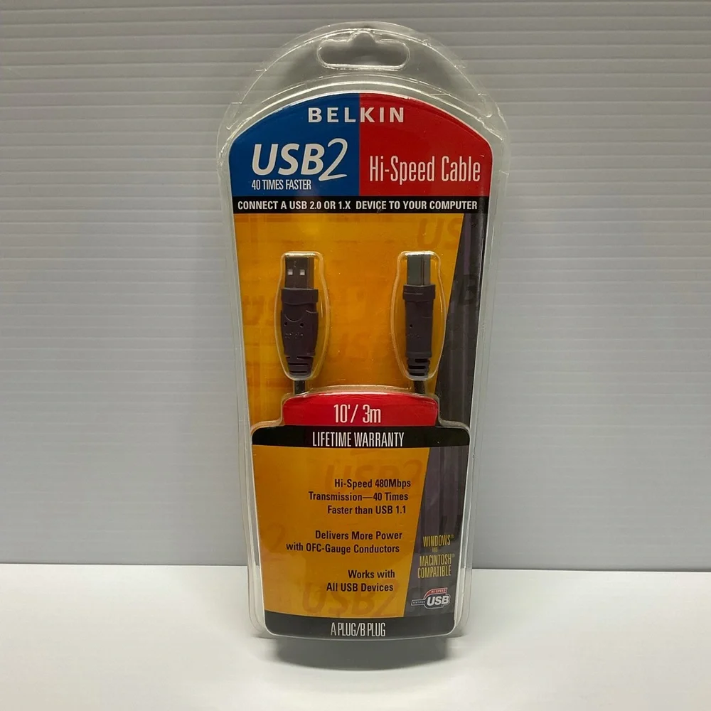 Belkin USB2 Hi-Speed 10 Foot Cable